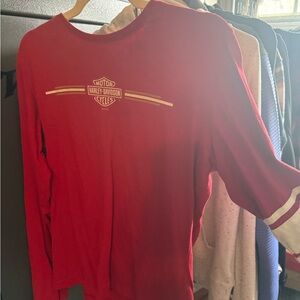 Harley-Davidson Red Long Sleeve Top